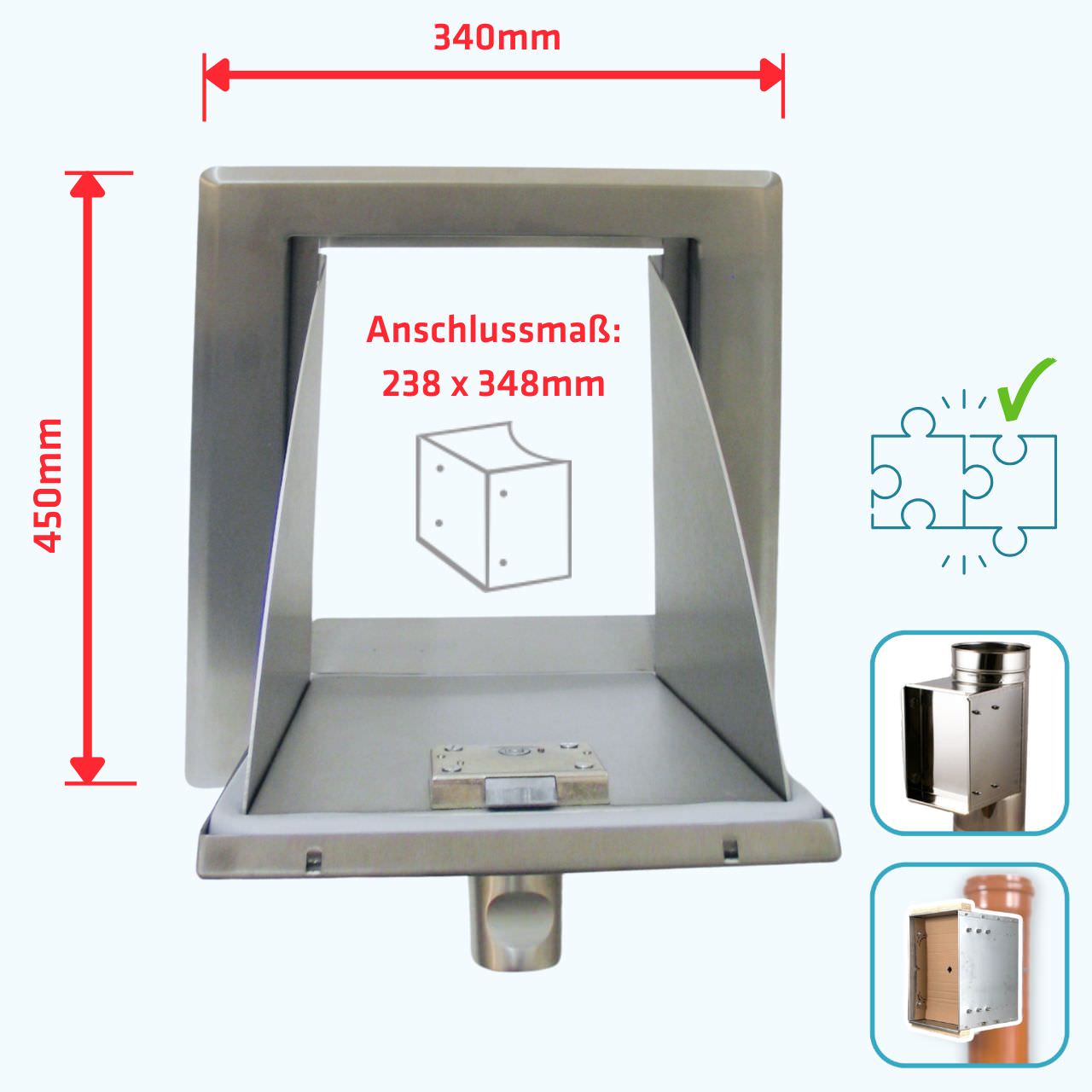 Wäscheschacht Klappe Classic kompatibel
